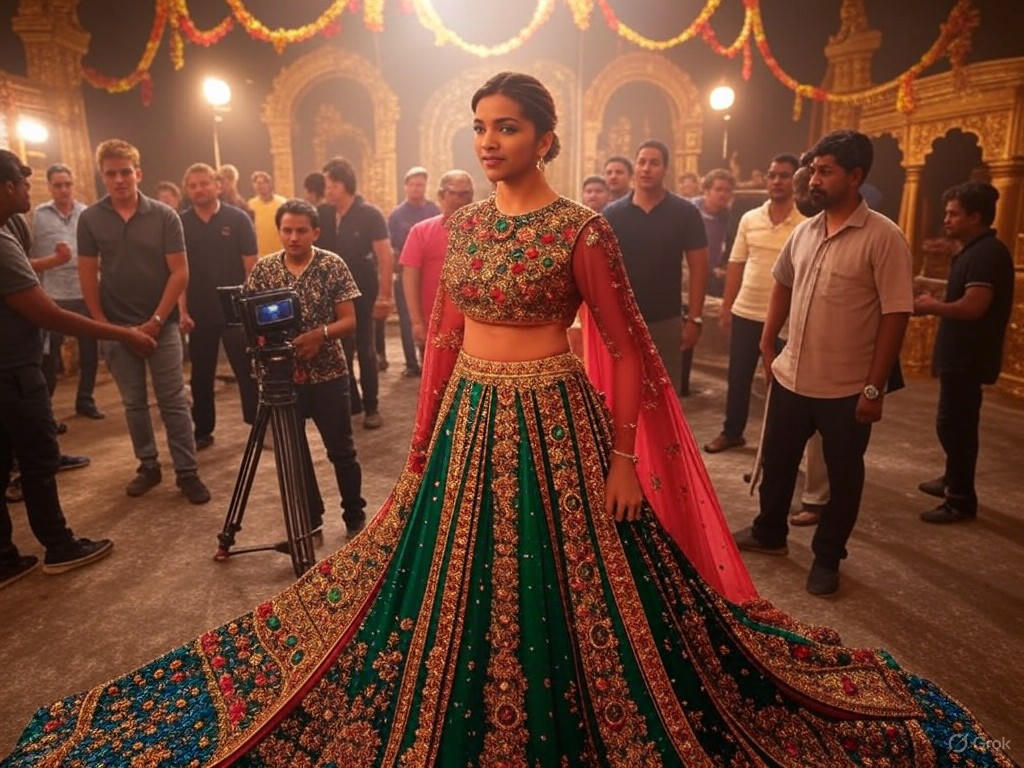 Bollywood film set in vibrant production
