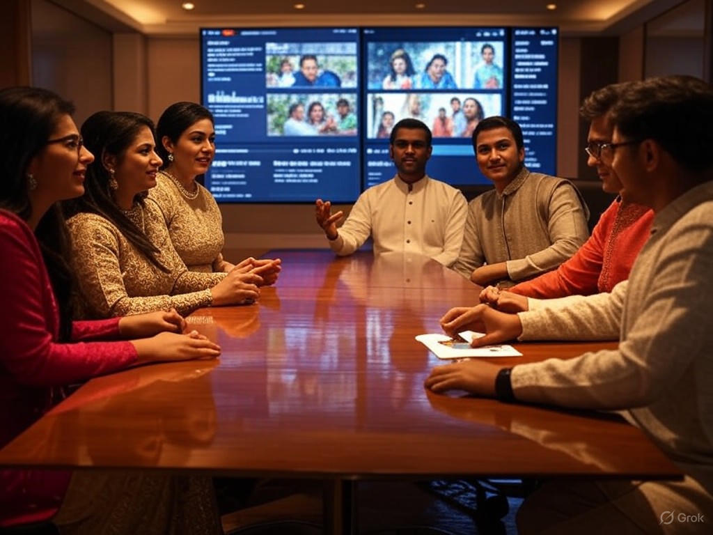 Bollywood filmmakers at a YouTube strategy meeting