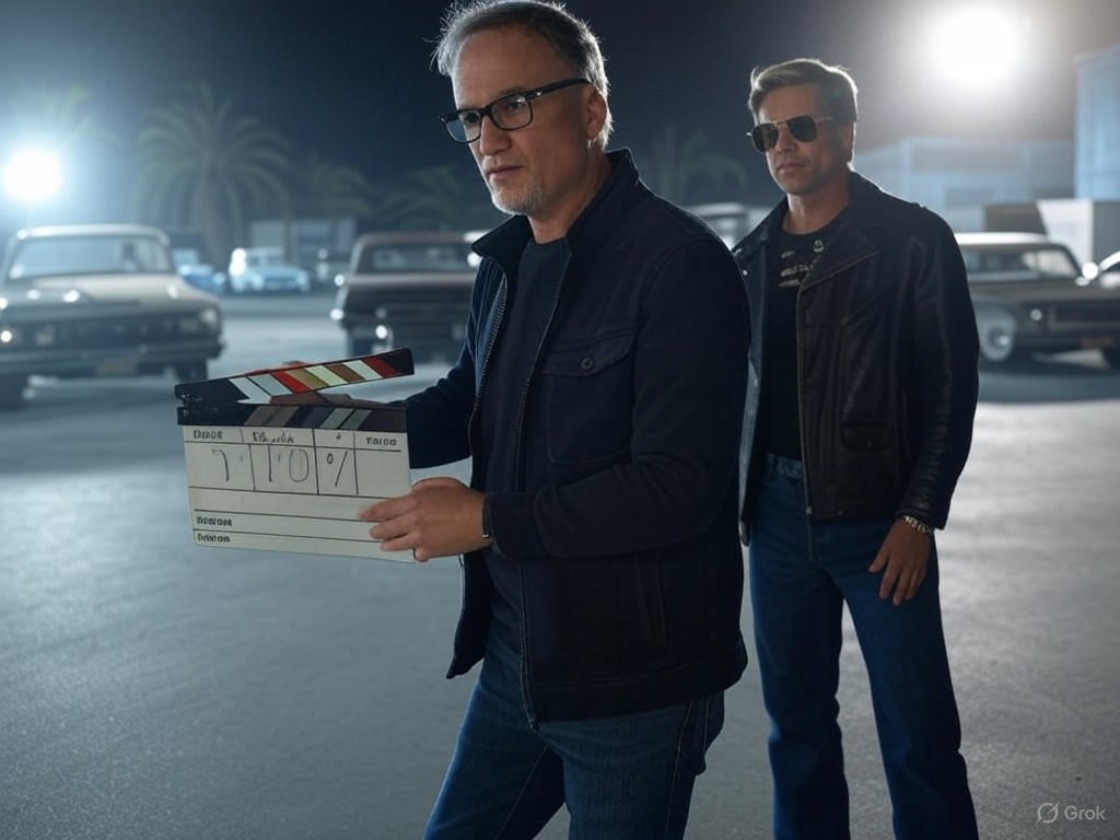 David Fincher on the set of a potential sequel