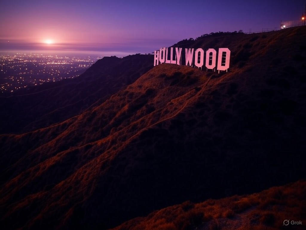 Hollywood Sign at Dusk
