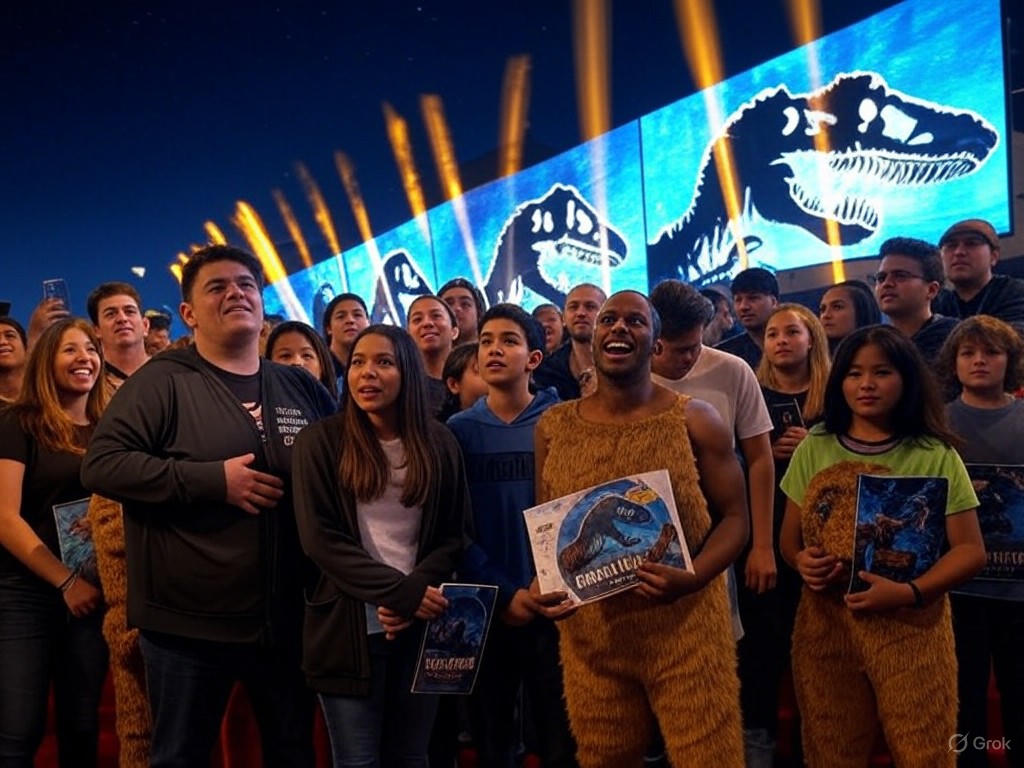 Jurassic World Rebirth premiere crowd