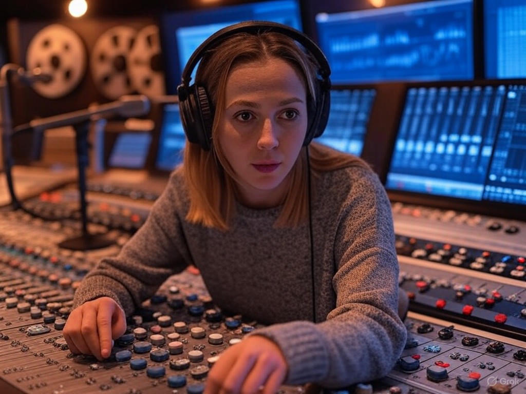 Sound design session for a Hollywood film