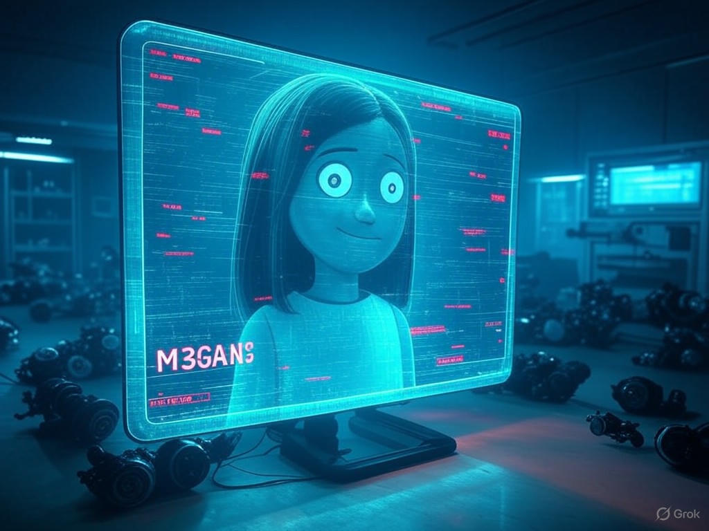 AI interface from M3GAN 2.0 trailer