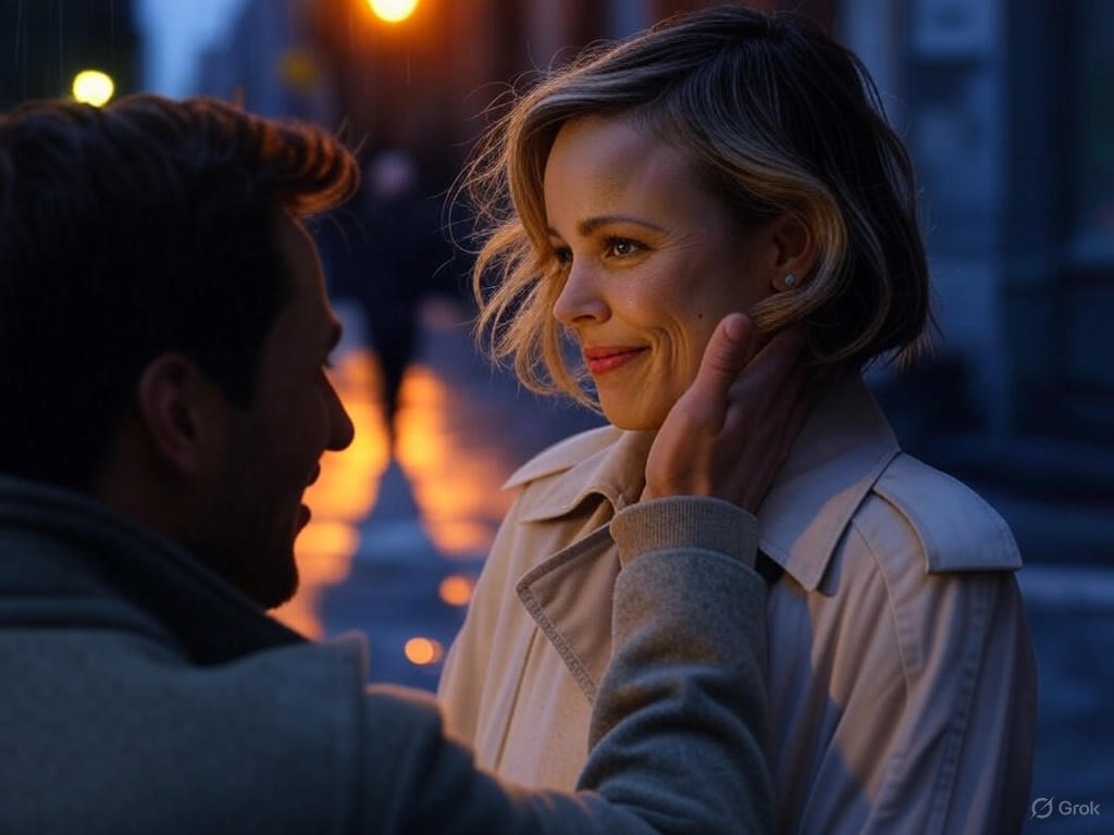 Rachel McAdams in a heartfelt rom-com scene