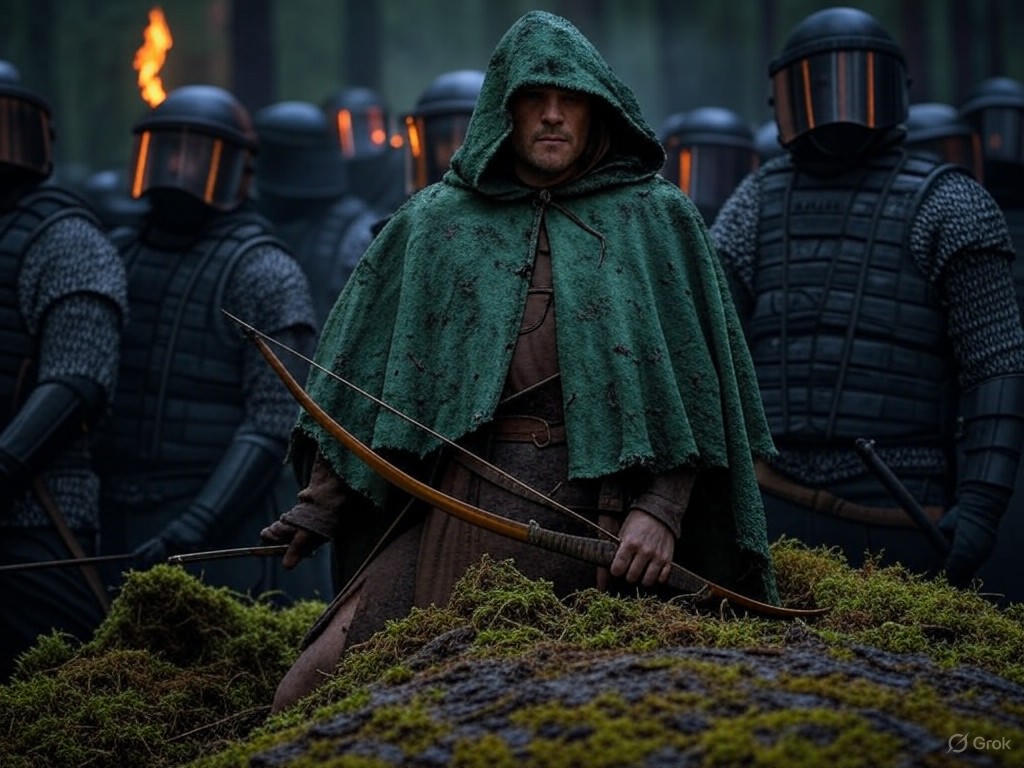 Concept art of Robin Hood's final stand against oppressors
