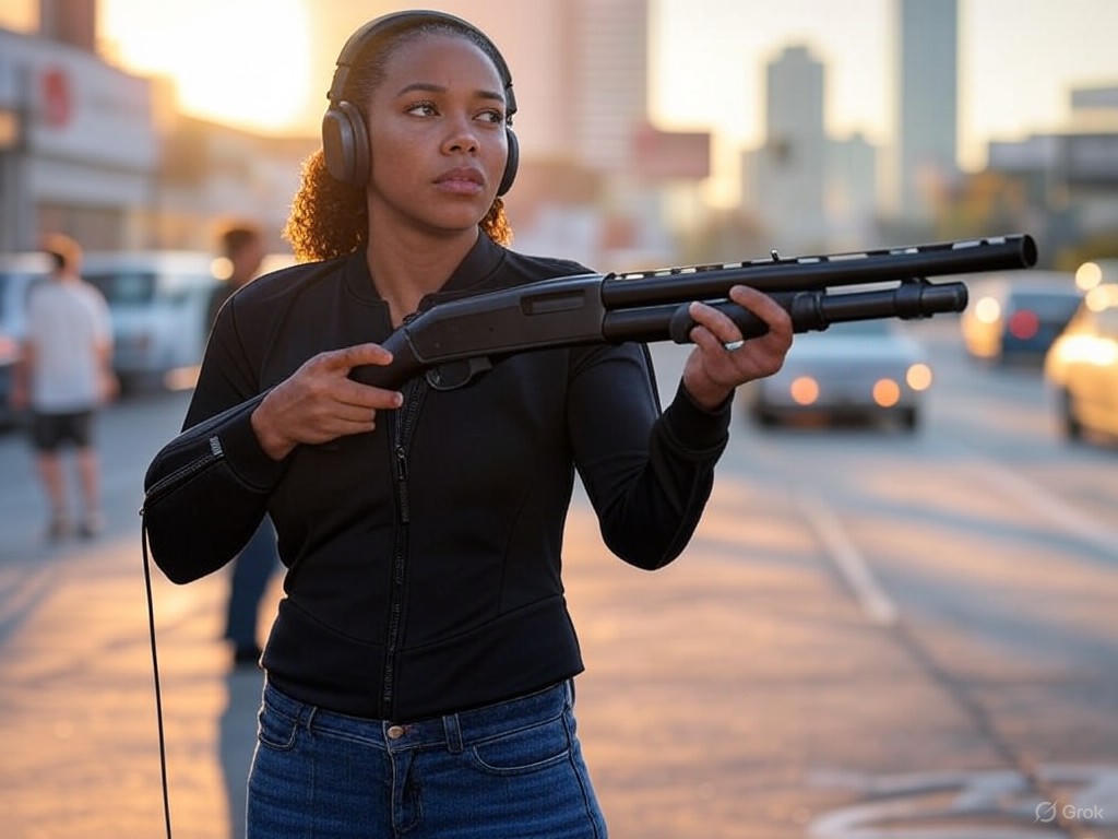 Sanaa Kelley recording authentic urban sounds
