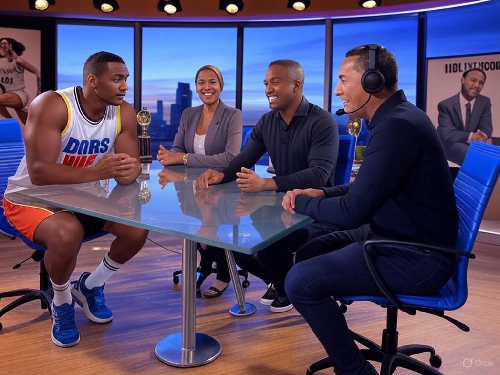 Sports Central hosts in a lively studio discussion